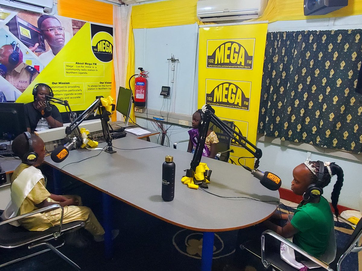 Brian__Skid's tweet photo. Last Saturday, Mega FM hosted Queen Princess, Queen Jasmine, and King Isreal from Little Face of Gulu City on the Mega Kids Program.

Their interview highlighted the station’s commitment to nurturing young talent and celebrating local initiatives.

#LittleFaceOfGuluCity #MegaFM https://t.co/dXXN1gLKF1