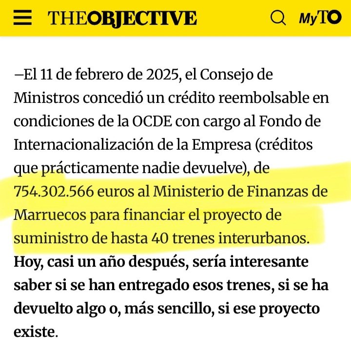 FAsintomatico's tweet image. • Catenarias que caen y provocan incendios
• Trenes que colisionan dejando decenas de víctimas mortales
• Provincias aisladas donde viajar en tren le suma 4 horas más al trayecto que en coche
• Millones en créditos ferroviarios para Marruecos
No es magia, son tus impuestos.