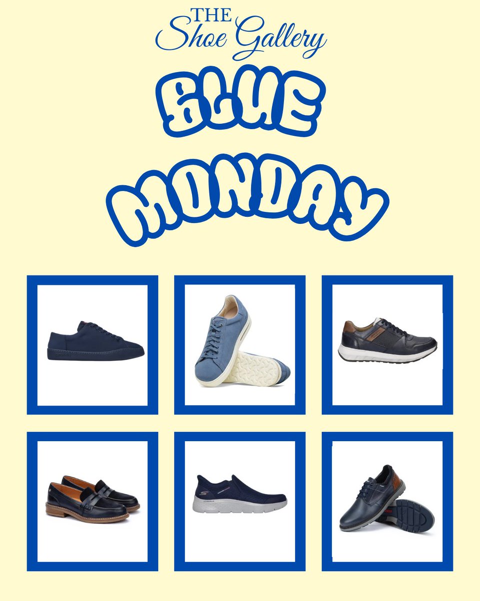 Today is #BlueMonday, treat yourself to a new pair of blue shoes to put your best foot forward. 

f.mtr.cool/teqezcwyid