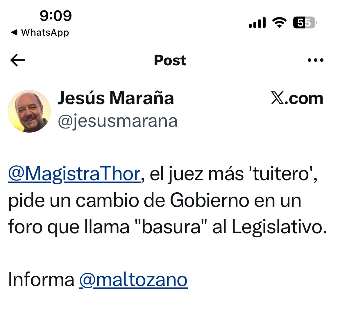 MagistraThor's tweet photo. 🚨🚨”En el día de hoy he cursado solicitud de rectificación de la noticia aparecida en el medio Infolibre y recogida en el tuit de su Director Sr. Maraña @jesusmarana y de la que se hizo eco, sin contrastar información, el Señor @oscar_puente_ ,por ser absolutamente falsa” https://t.co/FVx0A0h7uD