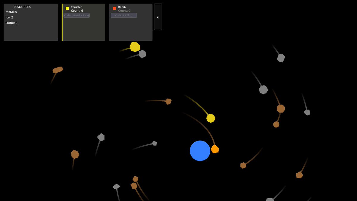 Huanglightful's tweet photo. trying different parameters for a new game called Asteroid Harvesting and you can wish list it on steam now 👀 https://t.co/2cqMaRrcUB