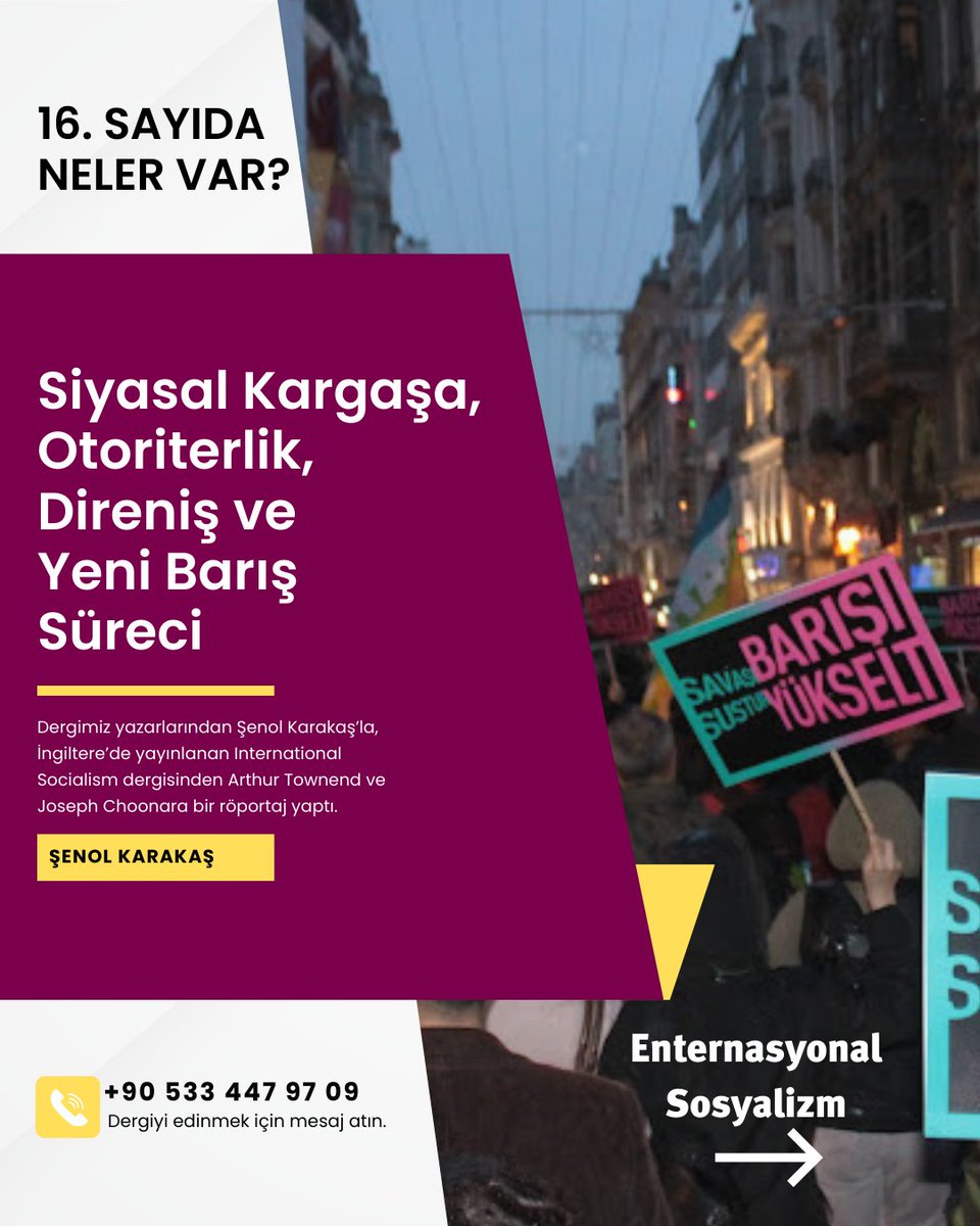 dsip___'s tweet image. Dergimiz yazarlarından Şenol Karakaş’la, İngiltere’de yayınlanan International Socialism dergisinden Arthur Townend ve Joseph Choonara röportajı  Enternasyonal Sosyalizm ’in 16. sayısında.

Yazıya enternasyonalsosyalizm.org adresinden ulaşabilirsiniz.