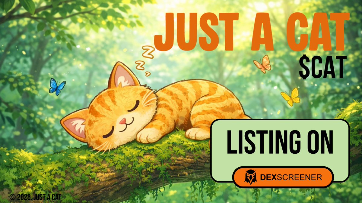the_justacat's tweet photo. Officially listed: $CAT is on DexScreener.
https://t.co/IpYu9F2VH8 https://t.co/yT90slzKbJ
