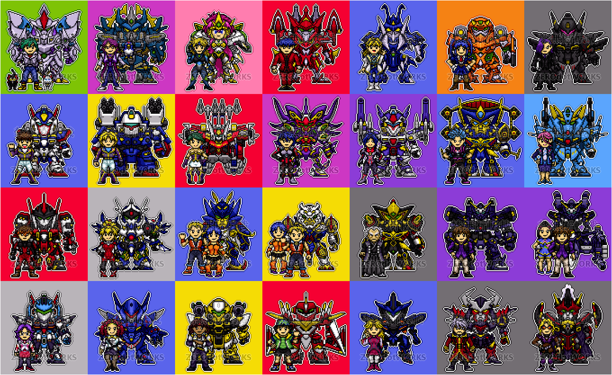 srx_type_00's tweet photo. なんか急にスパロボがトレンド入りしてたので今描けてるOG勢も見てください！😂 https://t.co/JDM3e96Ltq