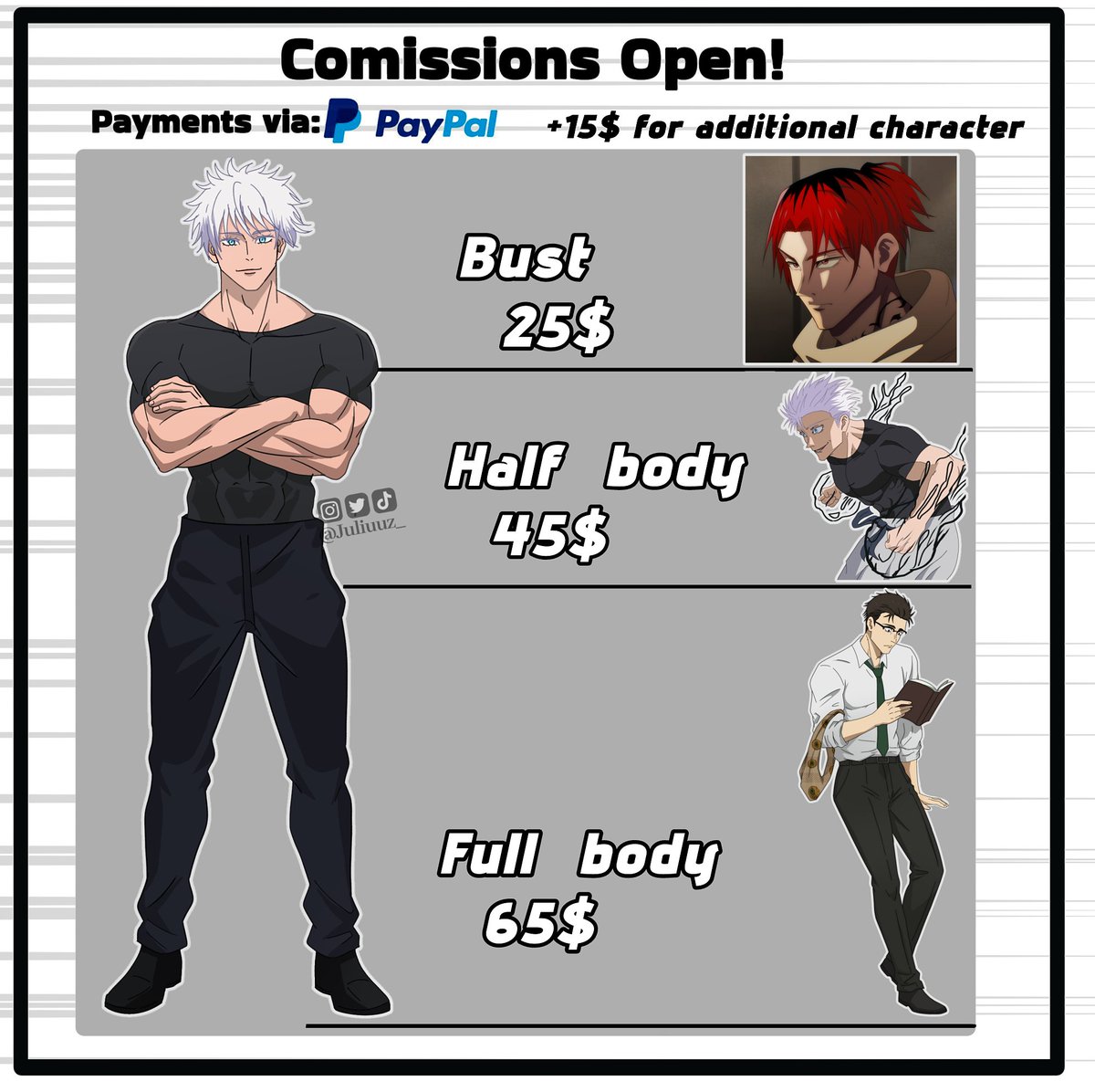 Comissions Open!
Updated prices