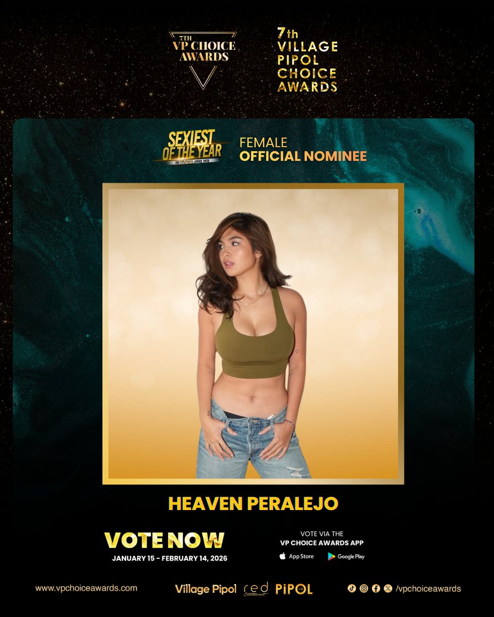 PIPOL, every vote you cast for <a href="/hperalejo/">Heaven Peralejo 🇵🇭 heavenperalejo.eth</a>  helps shape the rankings for the 7th VP Choice Awards – PIPOL Sexiest of the Year (Female), where influence, presence, and the voice of the PIPOL matter most.

What’s at stake:
☑️ A coveted VP Choice Awards Trophy
☑️ An invitation to the