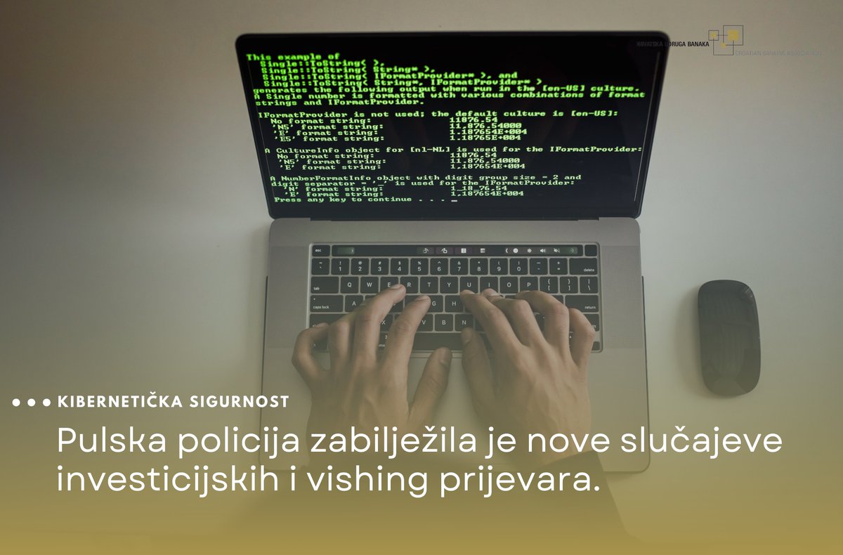 ⚠️ U Istri zabilježeni novi slučajevi kibernetičkih prijevara.
Osim investicijskih prijevara, kriminalci su se u #vishing prijevari lažno predstavili kao zaposlenici banke i naveli žrtvu da podijeli bankovne podatke.

Više 👉 budimorealni.hr

#BudimoRealni #HUB