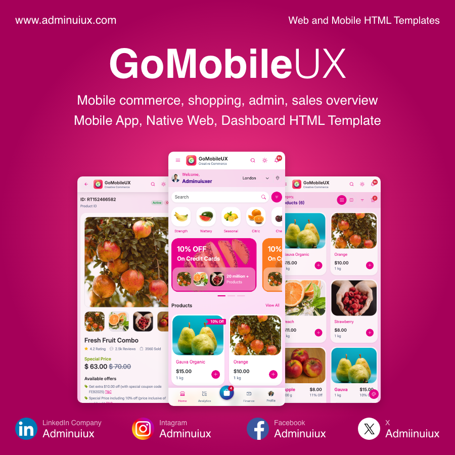 Admiinuiux's tweet photo. Break the generic cycle with GoMobileUX. 📱
We’ve combined the power of #Framework7 with a high-performance React architecture to give you a "best in world" starter kit.
Speed matters. UX matters. GoMobileUX.
#GoMobileUX #f7 #ReactJS #MobileDev #PWA #UIUX #AdminUIUX https://t.co/Qwad6k3zk8