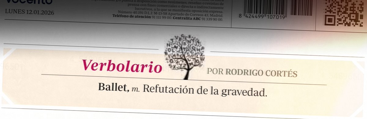 Verbolario's tweet photo. «Ballet»; 12/ene/2025: voz n° MMMDCCXCVI @rodrigocortes https://t.co/62kEvuS1zN