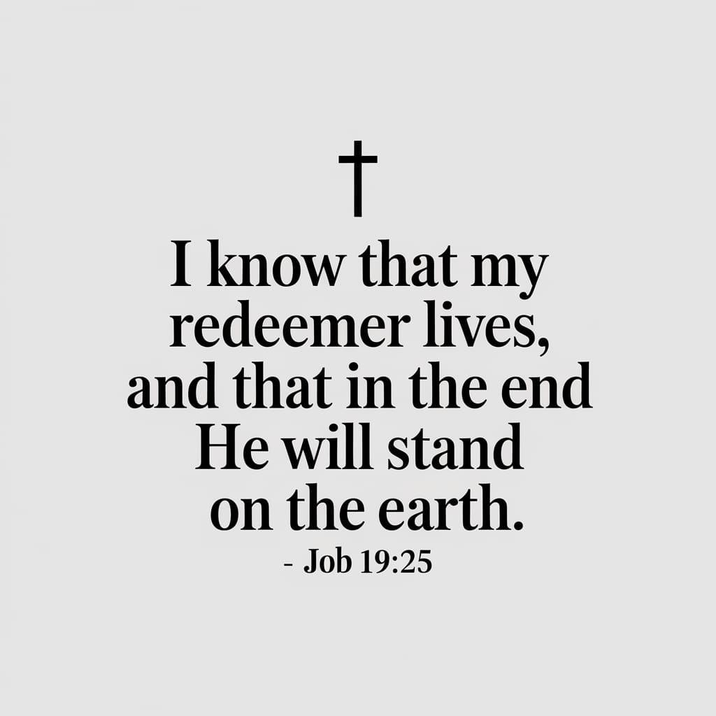 FaithfulRefle25's tweet image. “I know that my Redeemer lives, and that in the end He will stand on the earth.” — Job 19:25 ✝️

Even in loss and suffering, we can trust our living Redeemer. Hold onto hope, for God’s justice and restoration will prevail. #Job1925 #BibleVerse #HopeInGod