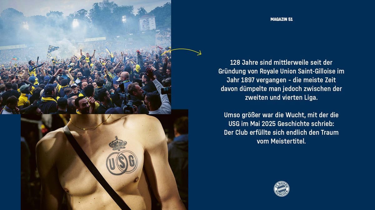 FCBayern's tweet image. 𝐃𝐢𝐞 𝐬𝐩𝐢𝐞𝐥𝐞𝐧, 𝐝𝐢𝐞 𝐆𝐚𝐥𝐥𝐢𝐞𝐫! 
FC Bayern-Gegner Royale Union Saint-Gilloise im #Saebener51-Check ➡️ fc.bayern/USG_51_Story
