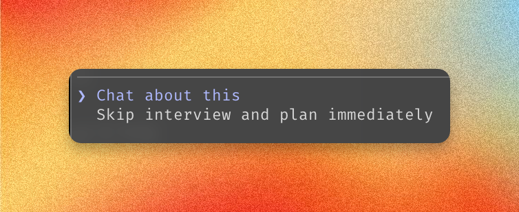 Today I had this in Claude Code. Is this the plan interview phase?