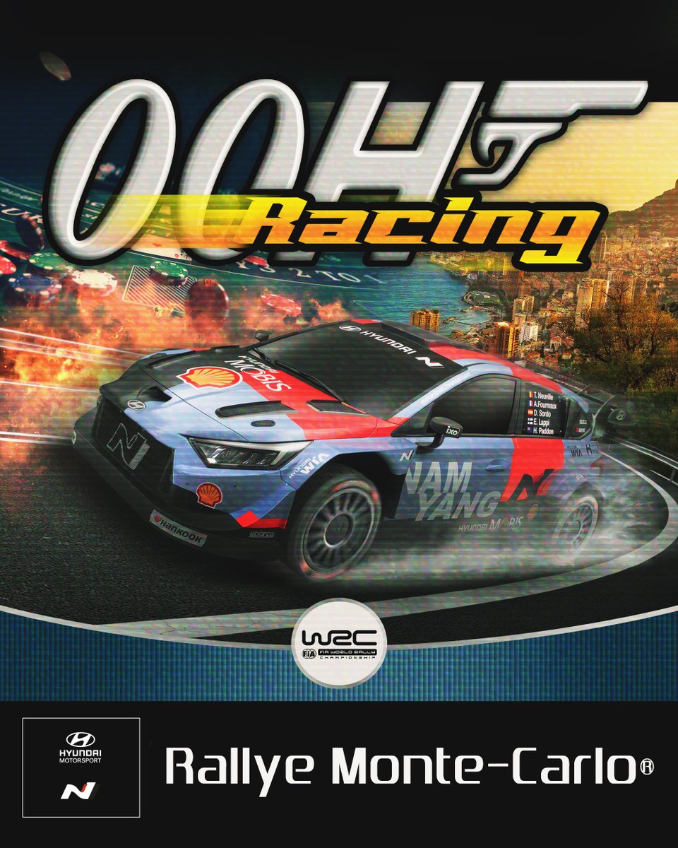 HMSGOfficial's tweet image. 🎲 Time to put it all on red and leave them shaken, not stirred. Welcome to Rallye Monte Carlo! 🇲🇨

#RallyeMonteCarlo #WRC