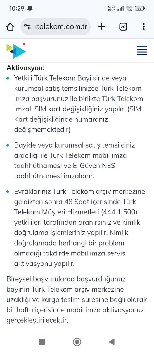 8 Ocak 2026 perşembe günü almış olduğum mobil imza sim kartım 12 gün oldu hala mobil imza yetkisi için işlem yapamıyorum. Lütfen çözüm istiyorum neden tahhaütünüzü yerine getirmiyorsunuz. <a href="/TTDestek/">Türk Telekom Destek</a> <a href="/TurkTelekom/">Türk Telekom</a>  <a href="/BTKbasin/">BTK</a> <a href="/ofatihsayan/">Dr. ÖMER FATİH SAYAN</a>