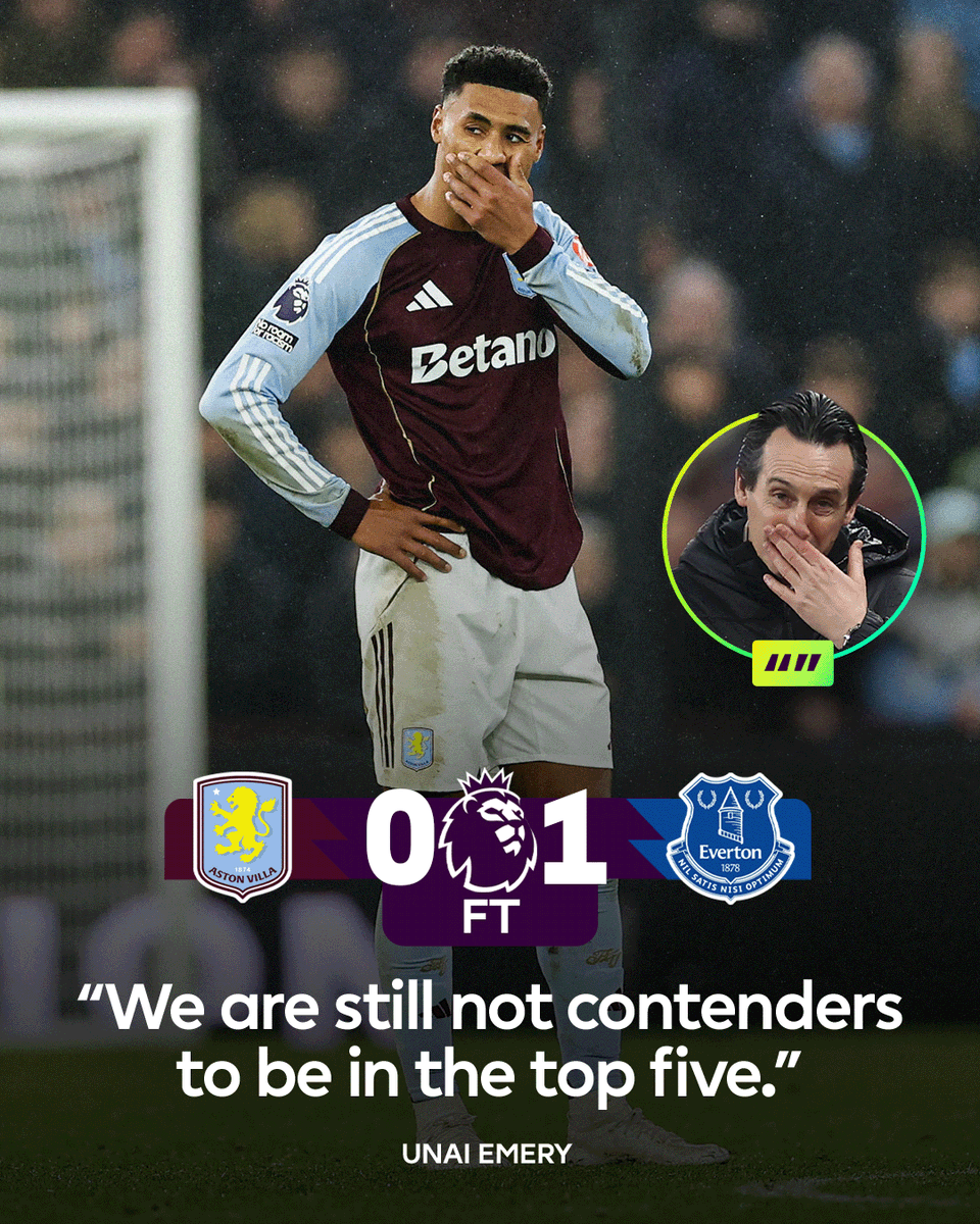 Unai Emery has played down <a href="/AVFCOfficial/">Aston Villa</a>'s chances this season, despite sitting third in the table 📊

Read more from the Aston Villa boss following their defeat to Everton 👉 preml.ge/10v6ntoi
