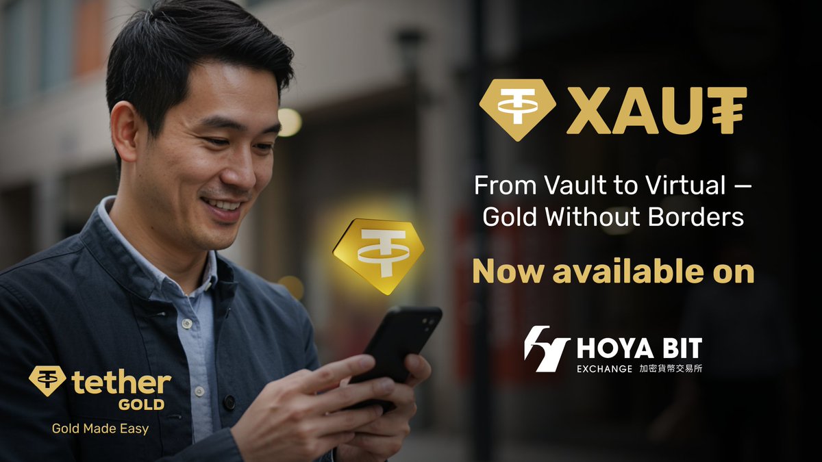 Tether Gold (XAU₮) is now live on <a href="/HOYA_BIT/">HOYA BIT Exchange</a>