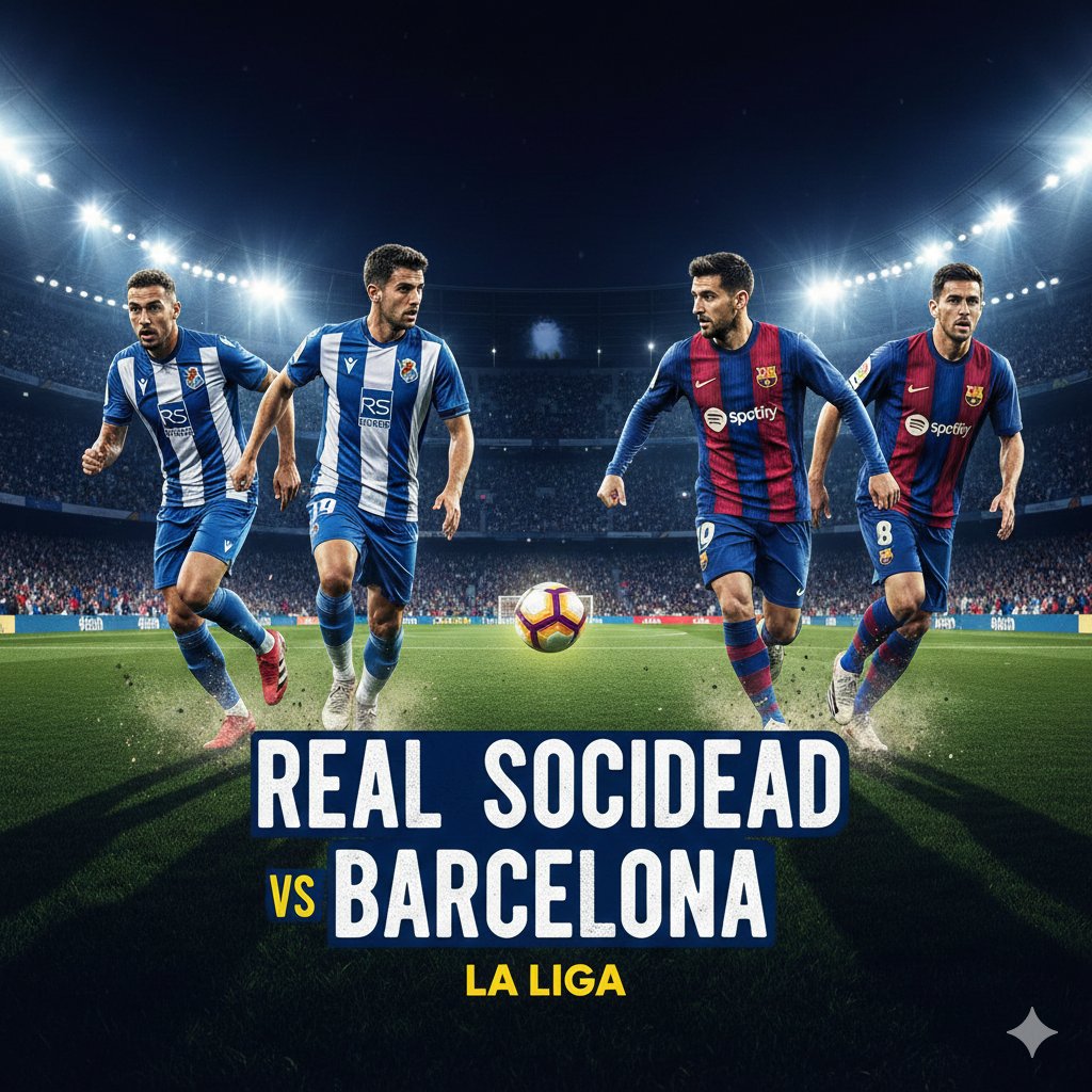 SumonaR24547's tweet photo. 🔥 Real Sociedad vs Barcelona! 🔵🔴
Big test at the Reale Arena as Barça look to dominate possession while Sociedad aim to strike with intensity and home advantage.
Who takes the 3 points tonight? ⚽
Get more Link:https://t.co/AgUBJj6d7D
#RealSociedad #FCBarcelona #LaLiga #RSOBAR https://t.co/yf1XDzNYuX