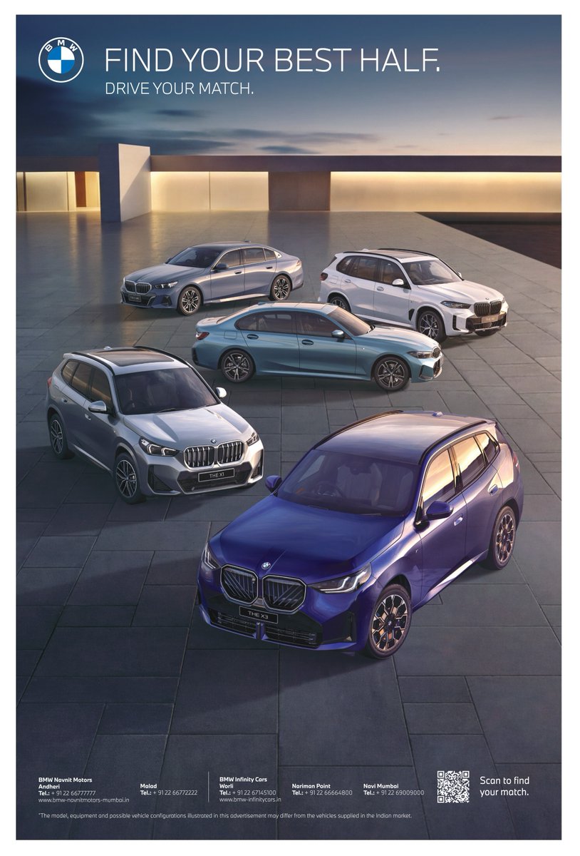 Appearing as a seamless, borderless masthead in The Times of India, BMW invites readers to “Find your best half.” Written like a personal letter between partners, it builds intimacy before revealing the perfect match isn’t a person, but a BMW...