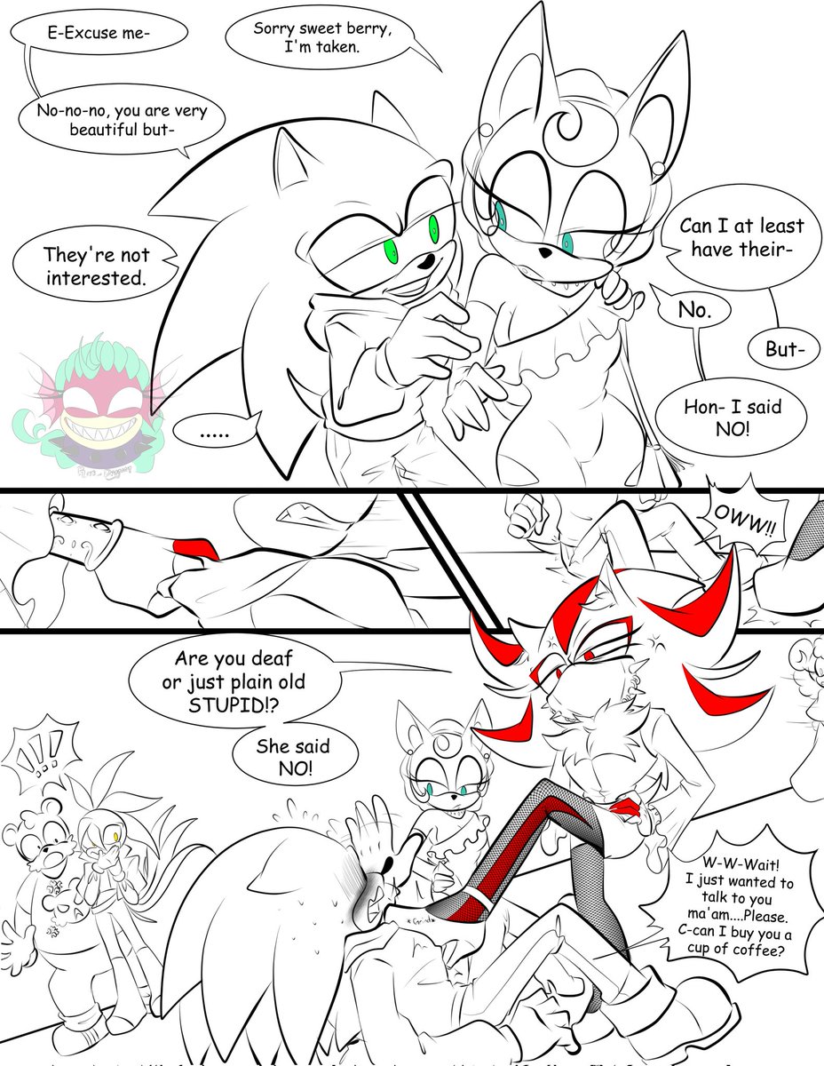 Rae_Dragoon's tweet photo. A little something I'm working on while I'm getting some other comics updated. This is a preview of (temp name)Dress to Impress. Sonic was REALLY interested in them and saw this bat around so was trying to get them digits
#sonadow #ShadowTheHedgehog #SonicTheHedgehog #RougeTheBat https://t.co/dKSrNAIEKg