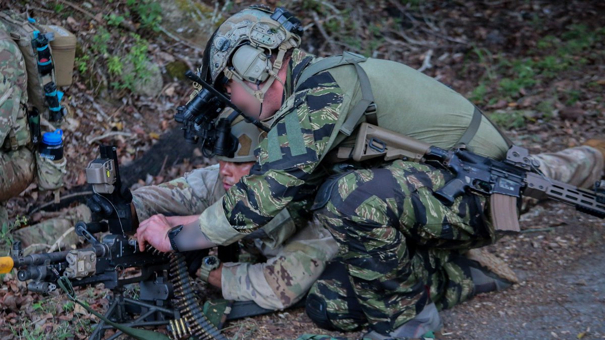 Makistan1776's tweet image. 10th Special Forces Group wearing tigerstripe, 2024 🐅⚡️