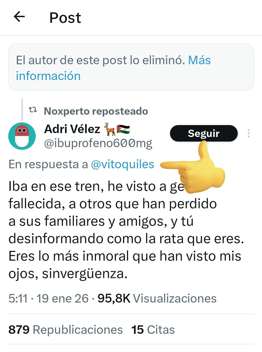 No quiero ni imaginar qué burrada soltó para que hasta haya pensado que era mejor borrarlo.