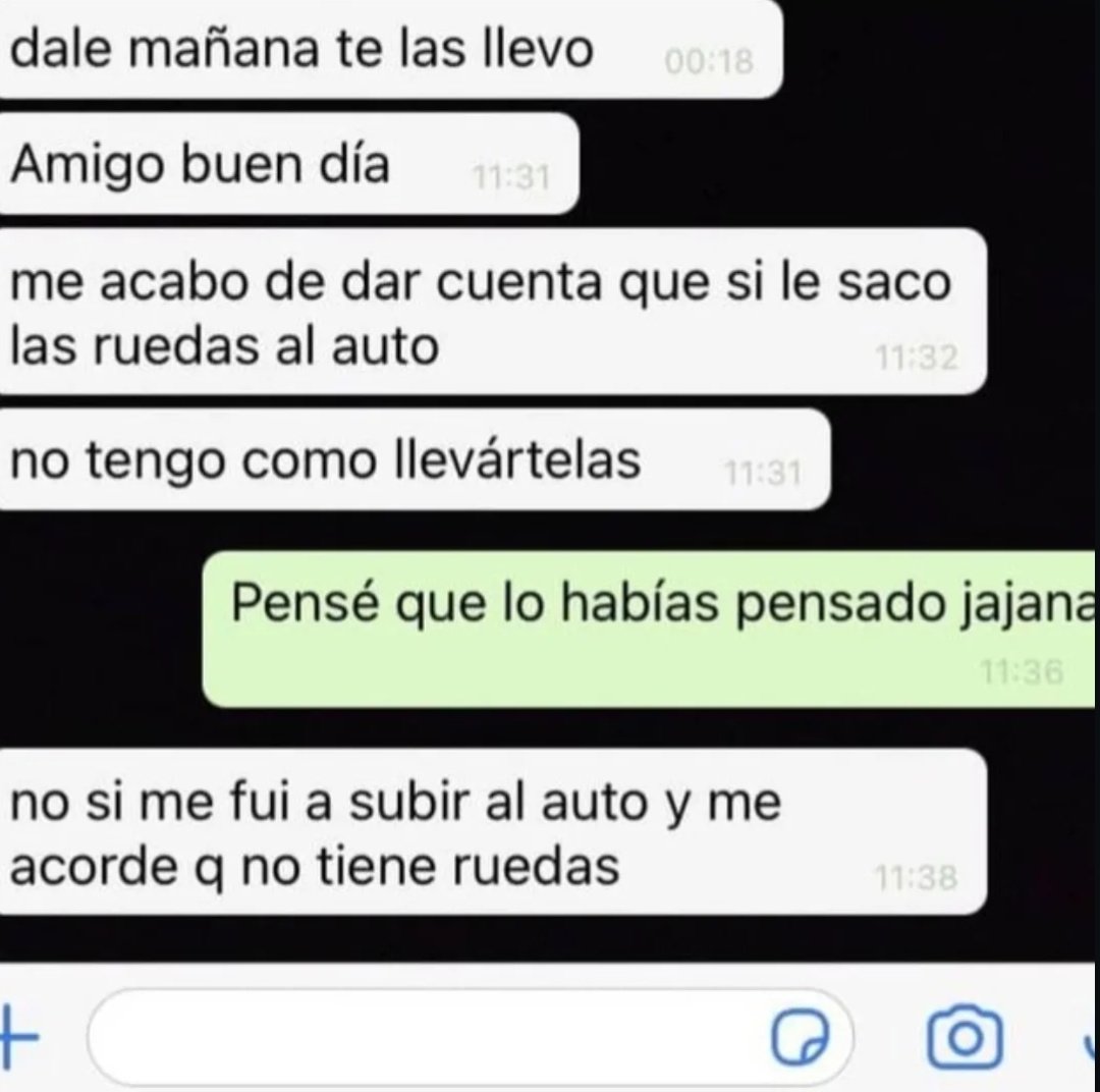 ella: me gustas porque sos re inteligente

yo: