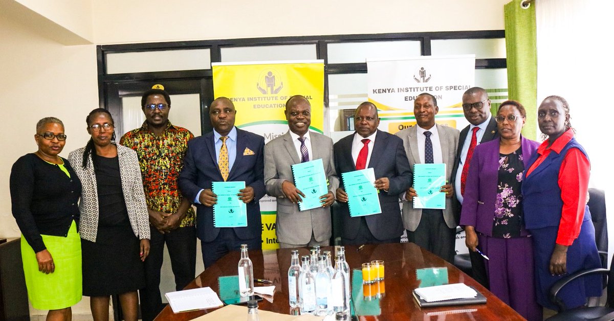 I am pleased to announce a historic milestone for the Kenya Institute of Special Education (KISE) following the signing of a Memorandum of Understanding (MoU) with Meru University of Science and Technology (MUST).