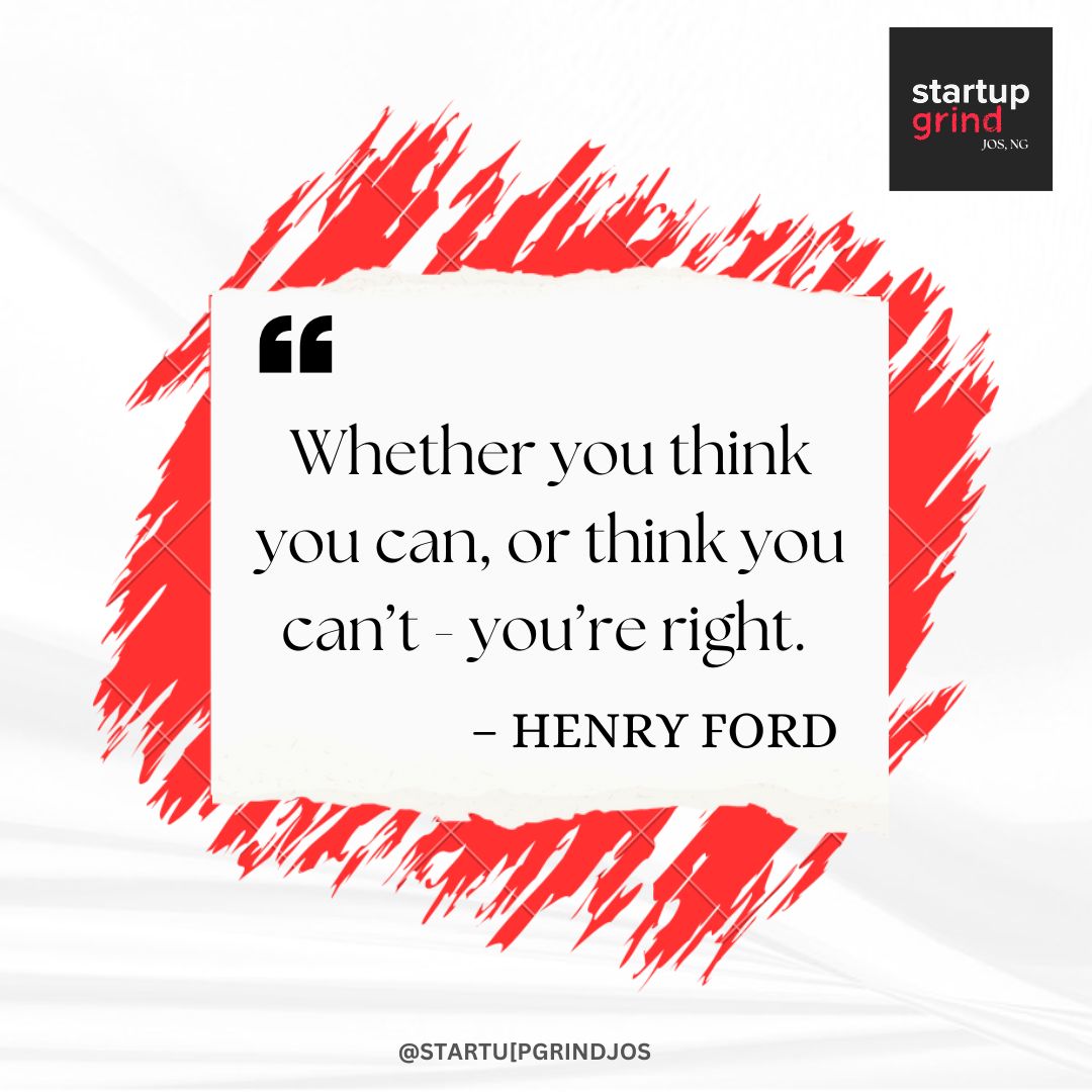 Your mindset is the starting point of every outcome.
What you believe shapes what you build.

#StartupGrindJos #FounderMindset #Entrepreneurship #BelieveAndBuild