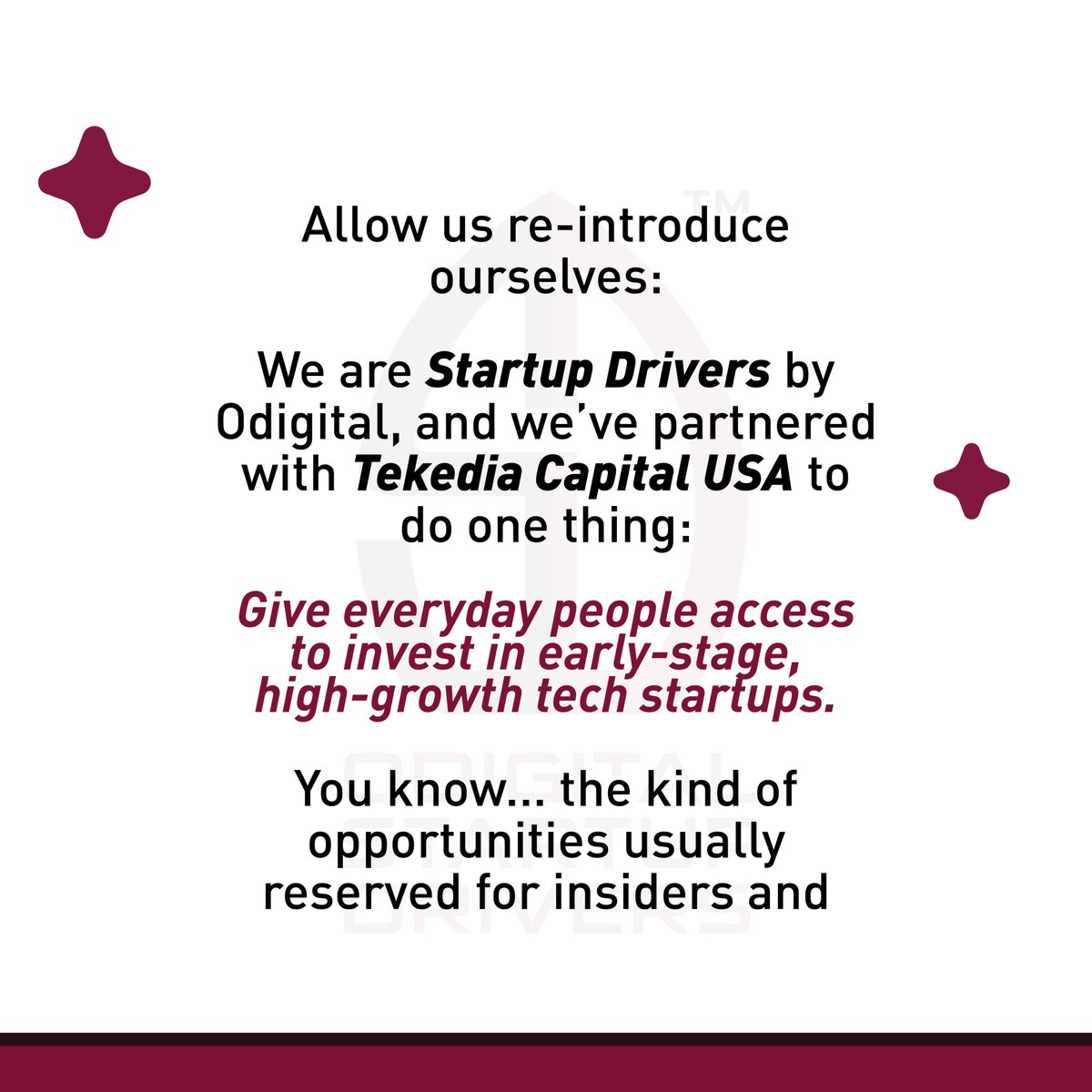 Startup Drivers by Odigital tweet media