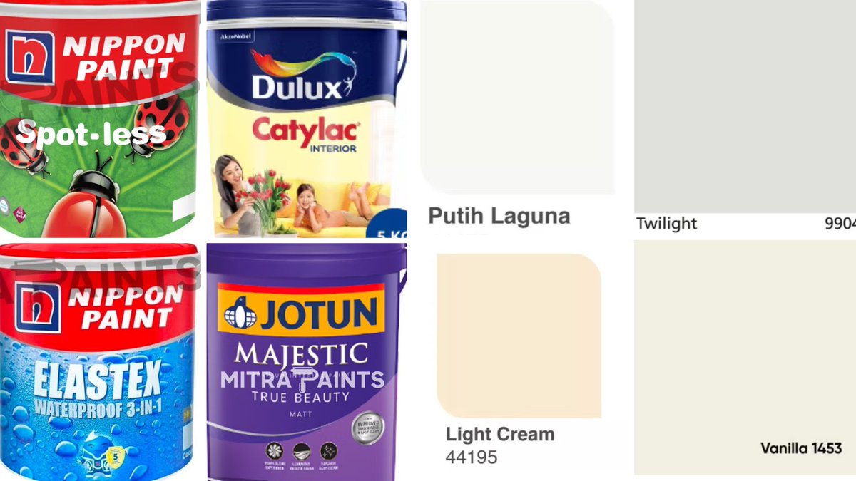 nurulrhmaa's tweet image. AKHIRNYA NEMUIN kode cat yg bikin kamar hidup, hangat, &amp;amp; auto lebih luas ‼️✨

Catet👇🏻
1. Dulux Catylac → Putih Laguna, Light Cream
2. Jotun MajesticbMatt → Putih Chi, Edelweiss, Twilight, Vanilla
3. Nippon Paint Spotless → Stonewalk
4. Nippon Paint Elastex → Stiletto Grey