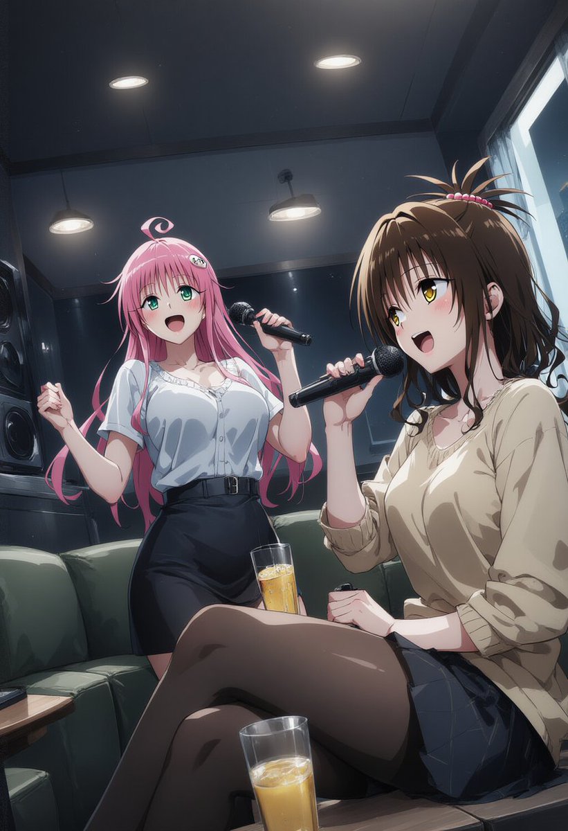 yuruiAI's tweet photo. ２人で仲良くカラオケタイム♪

ToLOVEるダークネス
結城美柑＆ララ・サタリン・デビルーク
SFW　#ToLOVEる　#カラオケの日 https://t.co/me0qw4Bjja