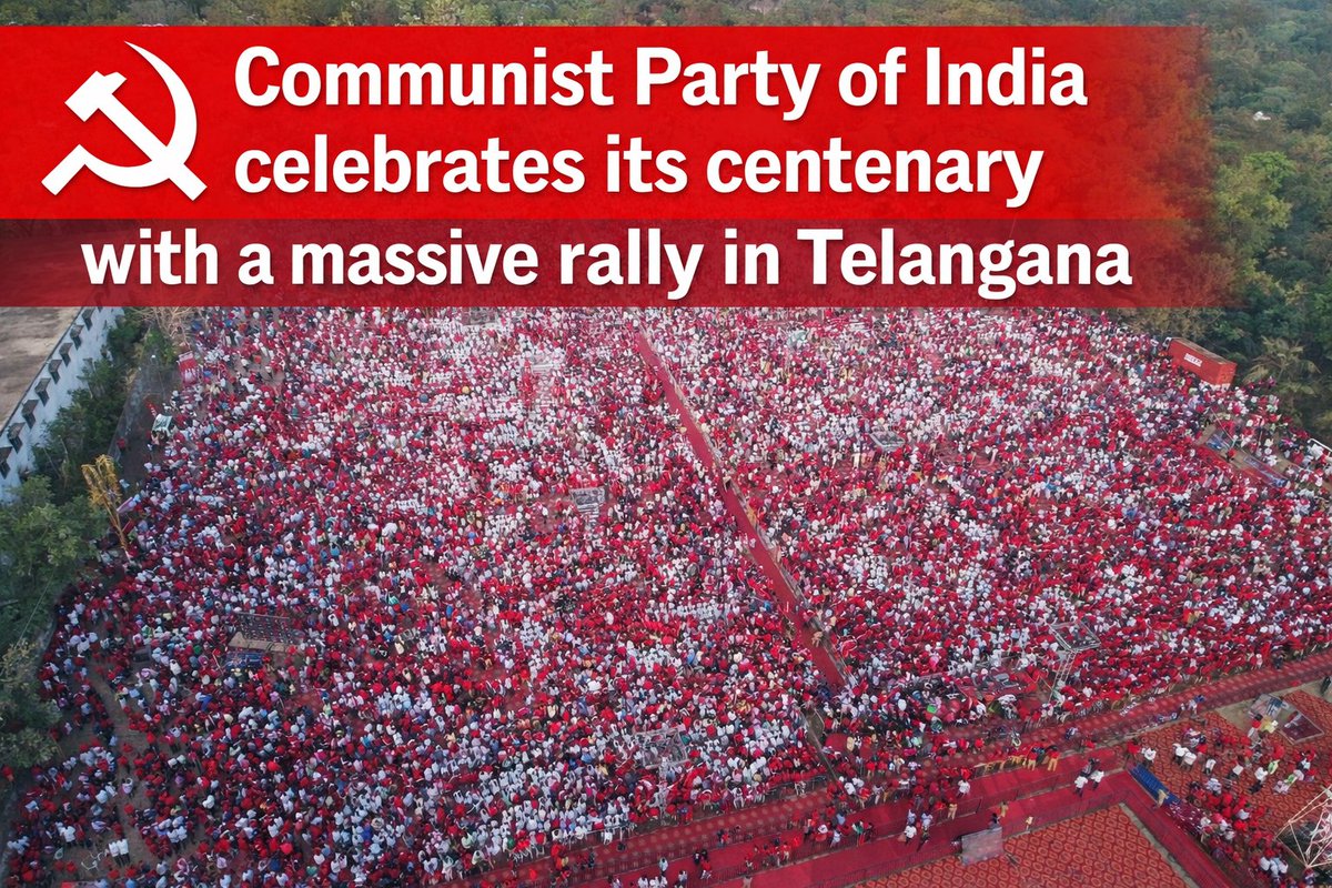 📌 Communist Party of #India celebrates its centenary with a massive rally in Telangana

Read here: idcommunism.com/2026/01/commun…