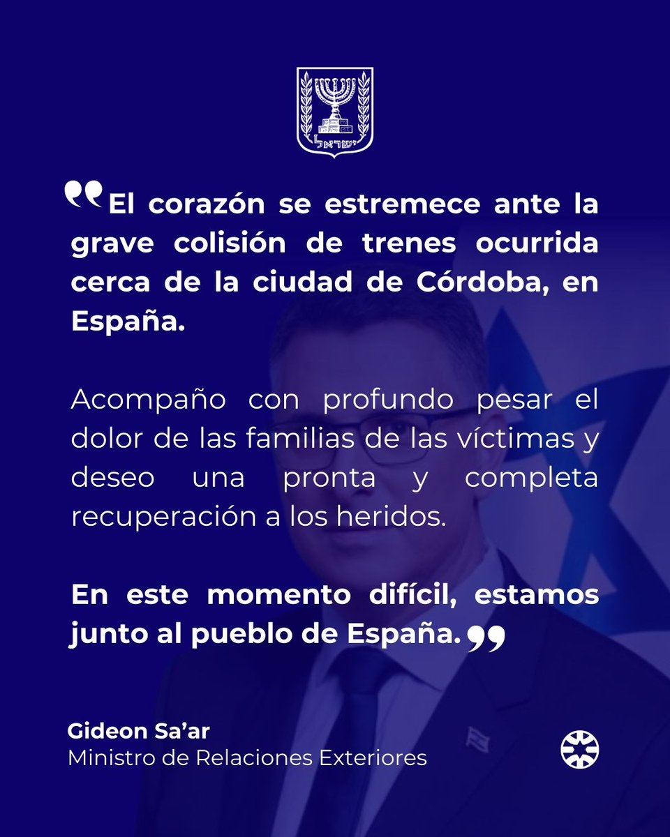 IsraelinSpanish's tweet image. Israel abraza al pueblo de España 🇪🇸 en estos difíciles momentos.