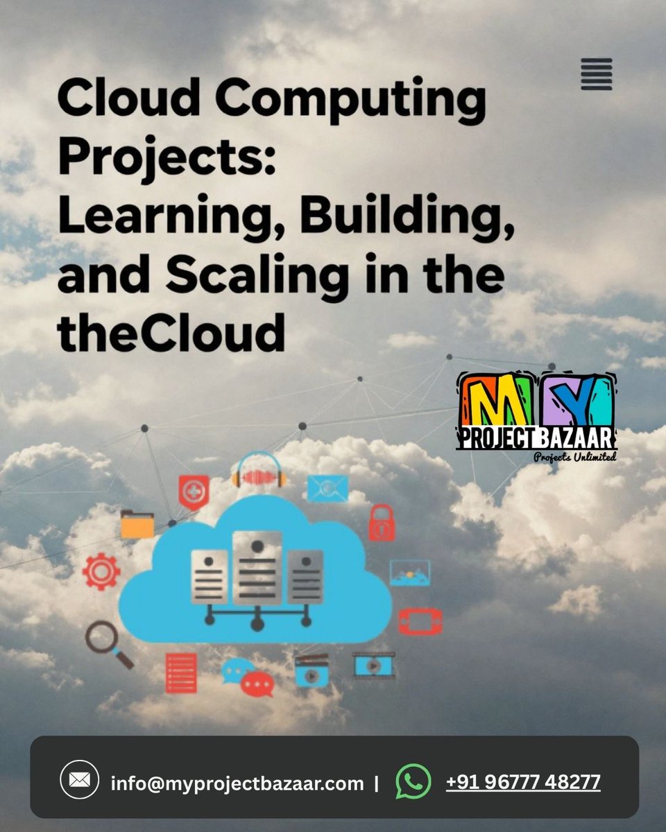 MyProjectBazaar's tweet photo. Explore innovative cloud computing projects with myprojectbazaar, designed to help students to gain hands-on experience with real-world cloud technologies.

>https://t.co/KkdAaX9agX 

#myprojectbazaar #cloudcomputing #cloudprojects #studentprojects #engineeringprojects #finalyear https://t.co/bTKmcLFYE4