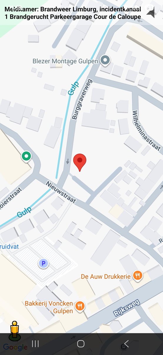 Brandgerucht in parkeergarage Cour de Caloupe