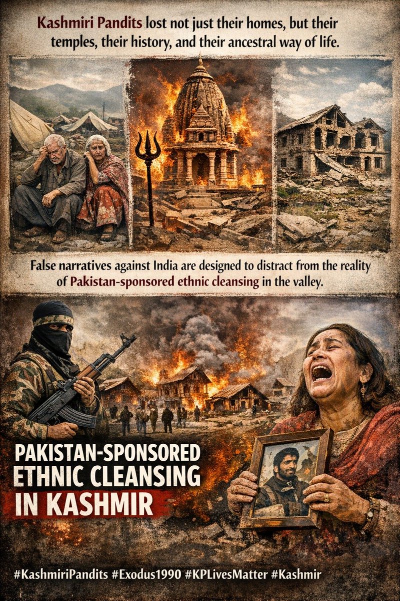 Unique__Ladka's tweet photo. Justice for the exodus victims is the first step toward a peaceful and stable Jammu and Kashmir. #KashmiriPandits #Exodus1990 #KPLivesMatter #Kashmir https://t.co/Q6p9FKOywv