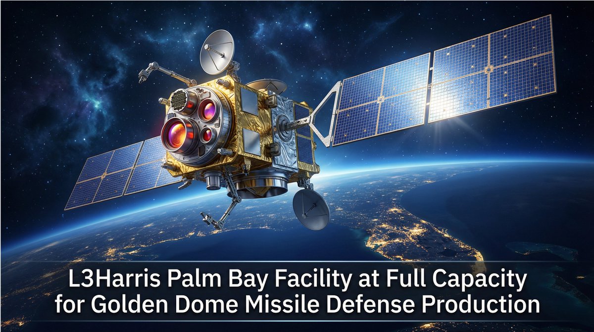 L3Harris Palm Bay is running at full capacity, integrating 8 missile tracking satellites under an $843M Golden Dome contract. Big win for Brevard’s role in hypersonic defense.

spacecoastdefense.substack.com/p/l3harris-pal…