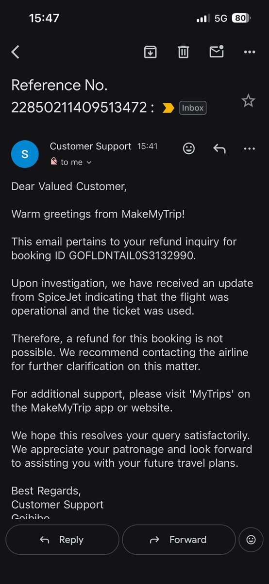 klokesh748's tweet photo. What is going on with @GoibiboSupport 
My refund has been processed from @flyspicejet to which Goibibo once stated that they have received confirmation from airline about refund. But now they are sending mail which says opposite. And where is my refund breakdown?

#goibibo https://t.co/XLxOVHYglt