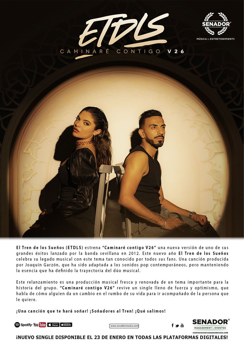Pues se desveló el misterio... "CAMINARÉ CONTIGO Versión 2026". Este jueves GRAN ESTRENO de lo nuevo de El Tren de los Sueños Oficial. Y qué bella quedó la portada del nuevo trabajo... 😍😍😍😍