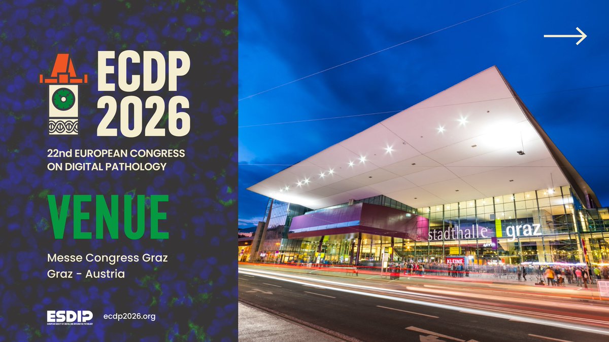 ESDIPatho's tweet image. We’re excited to reveal the venue for #ECDP2026!
📍 Messecongress Graz, Austria
🏙️ A UNESCO World Heritage city blending history &amp;amp; innovation — the perfect setting for digital pathology.
📅 17–20 June 2026

Tickets: ecdp2026.org/registration-i…

#DigitalPathology #GrazAustria
