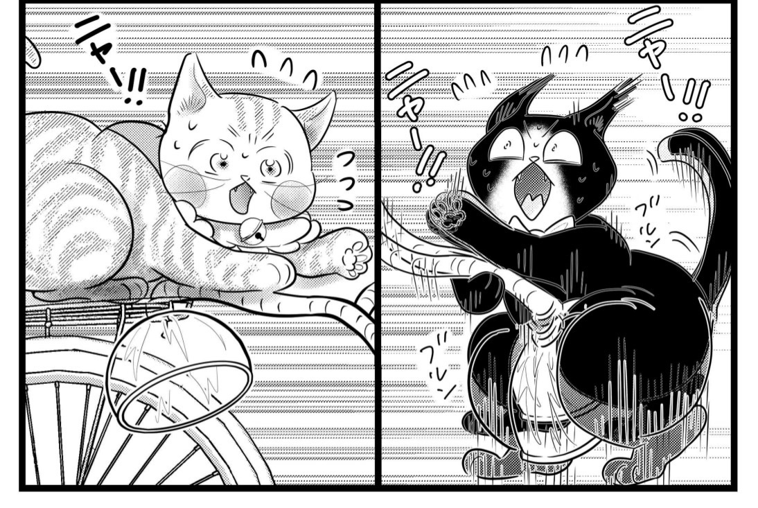 『その猫!大五郎!!』
第20話目は、
1月22日 (木)夜24時 更新!!
↓復習で第19話を読む!
https://t.co/GGm6szMj0k
クロの飼い主をみつけるために川を探す大五郎。
川を目指す集団をみつけ、自転車に乗ろうとするが…!?
かん違いキャットが大暴走!
がんばれ大五郎!