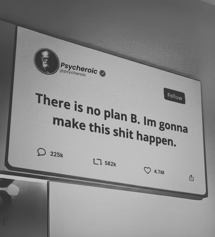 ManOfFocus_'s tweet image. There's no backup plan, bro.