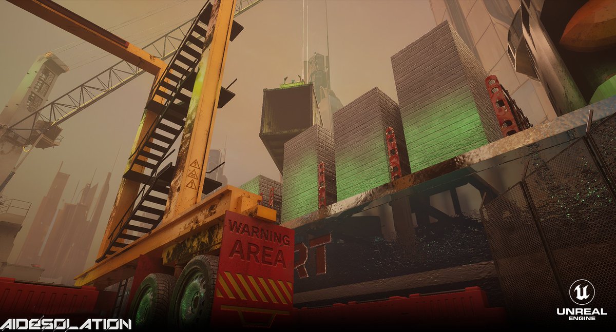 DesolationPlay's tweet image. Another 𝗴𝗹𝗶𝗺𝗽𝘀𝗲 𝗶𝗻𝘁𝗼 𝘁𝗵𝗲 𝗵𝗮𝘇𝘆 𝗱𝘆𝘀𝘁𝗼𝗽𝗶𝗮 of @DesolationAI . Even the gleaming technology of the future can't escape the surrounding dust clouds.🌫️