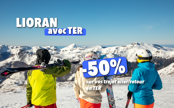 SNCFTERAURA's tweet photo. 🚆 Cap sur Le Lioran avec TER !
Profitez de -50 % sur vos trajets aller-retour et offrez-vous une escapade nature.
Panoramas, air pur et détente vous attendent au cœur des Monts du Cantal !
Plus d’info : https://t.co/Pwed8z2YLE
#TER #LeLioran #MontsDuCantal #VoyageAutrement https://t.co/d7N4EEdDL0