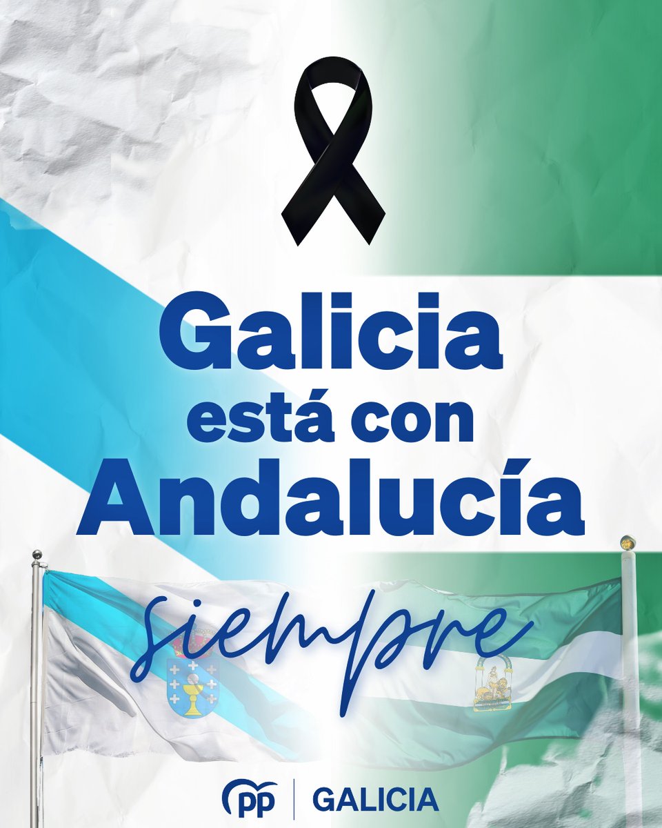 Toda Galicia está con Andalucía en estos momentos tan difíciles.

Nuestro apoyo, cariño y solidaridad con las víctimas, sus familias y todos los afectados. 💙💚