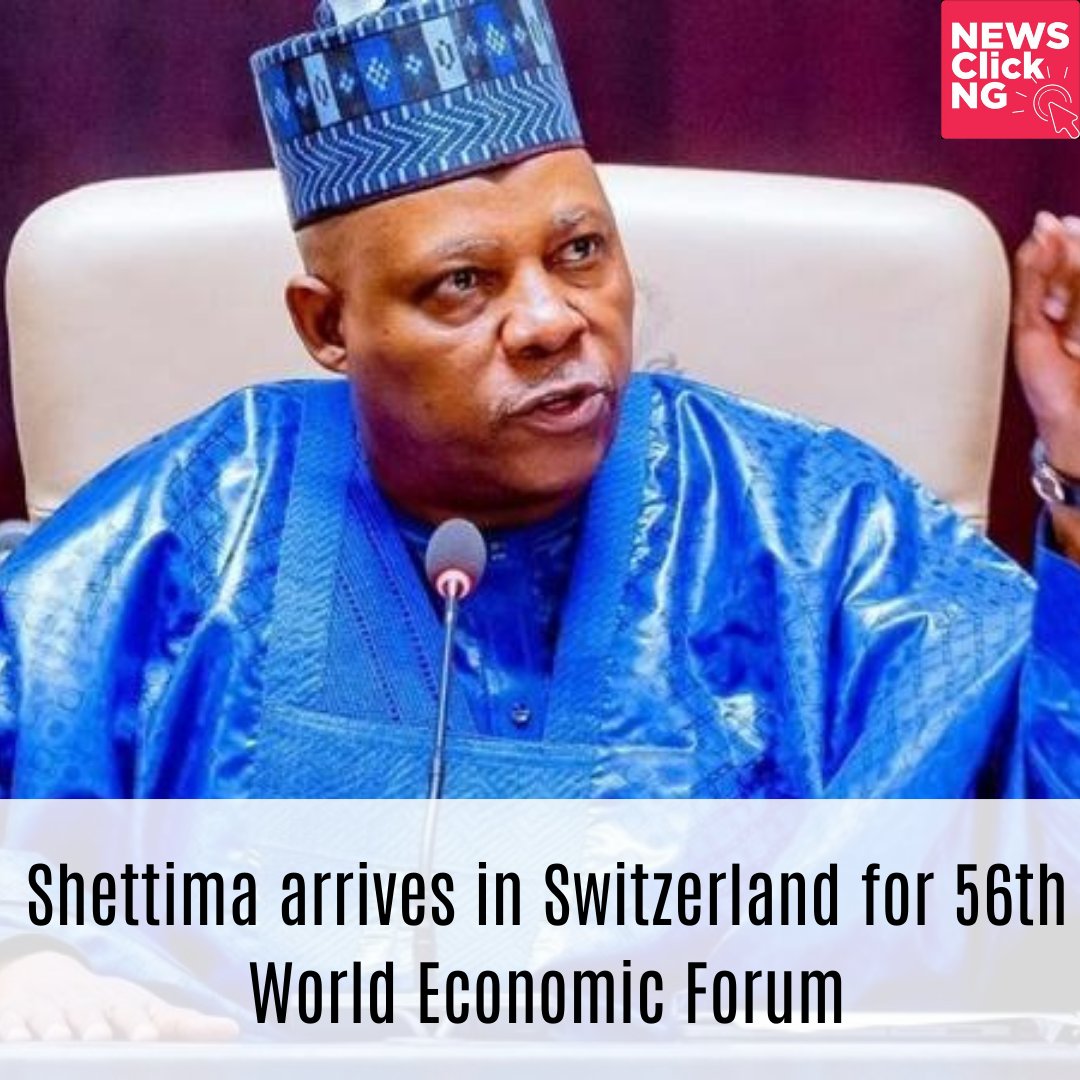 Vice President Kashim Shettima has arrived in the alpine town of Davos, Switzerland, to lead the Nigerian delegation at the 56th Annual Meeting of the World Economic Forum

Full story - newsclickng.com/business/shett…