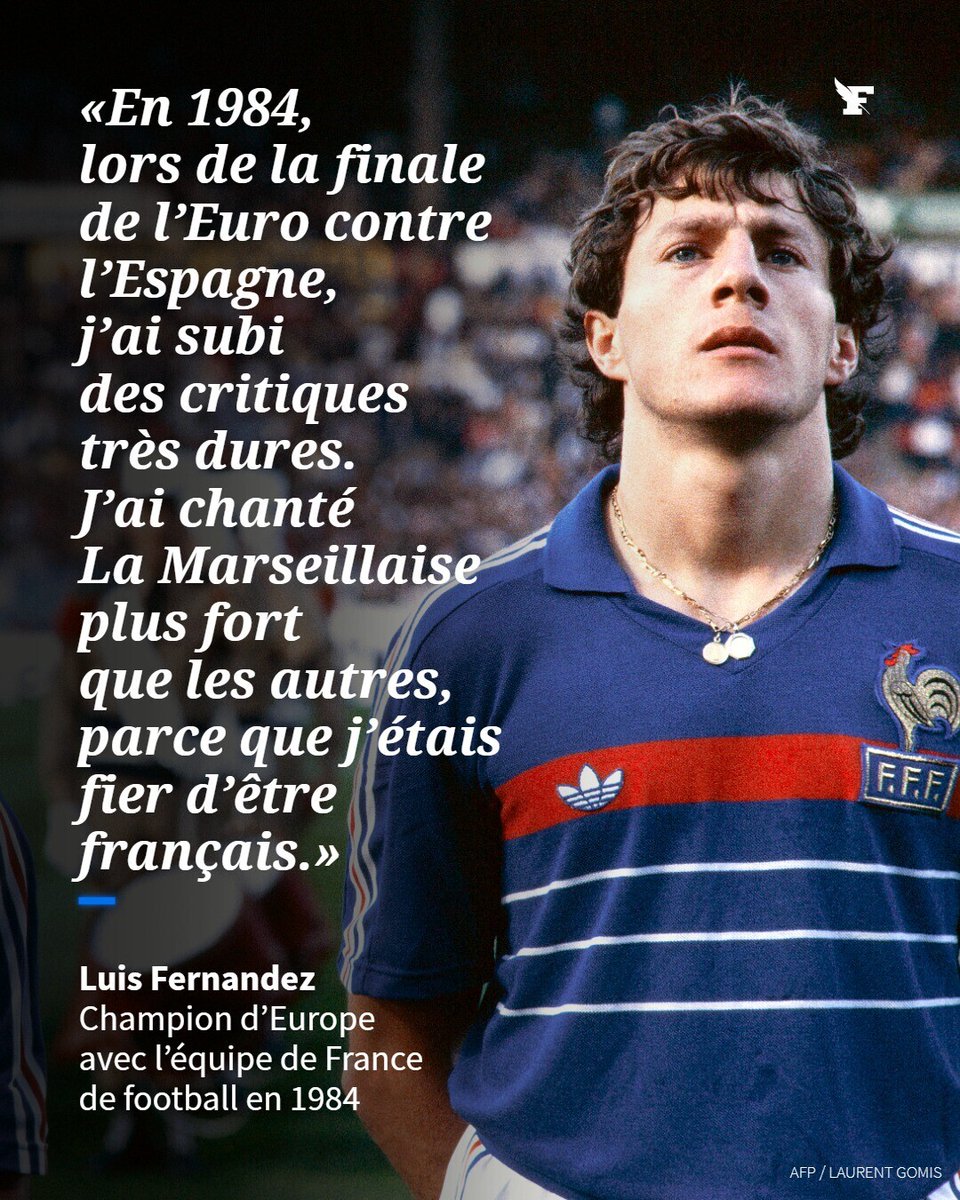 Le_Figaro's tweet image. «Ma mère nous répétait souvent: "À la maison, vous pouvez parler espagnol, mais dehors, vous parlerez français. Et vous direz merci à la France"», confie Luis Fernandez. →l.lefigaro.fr/kQtB