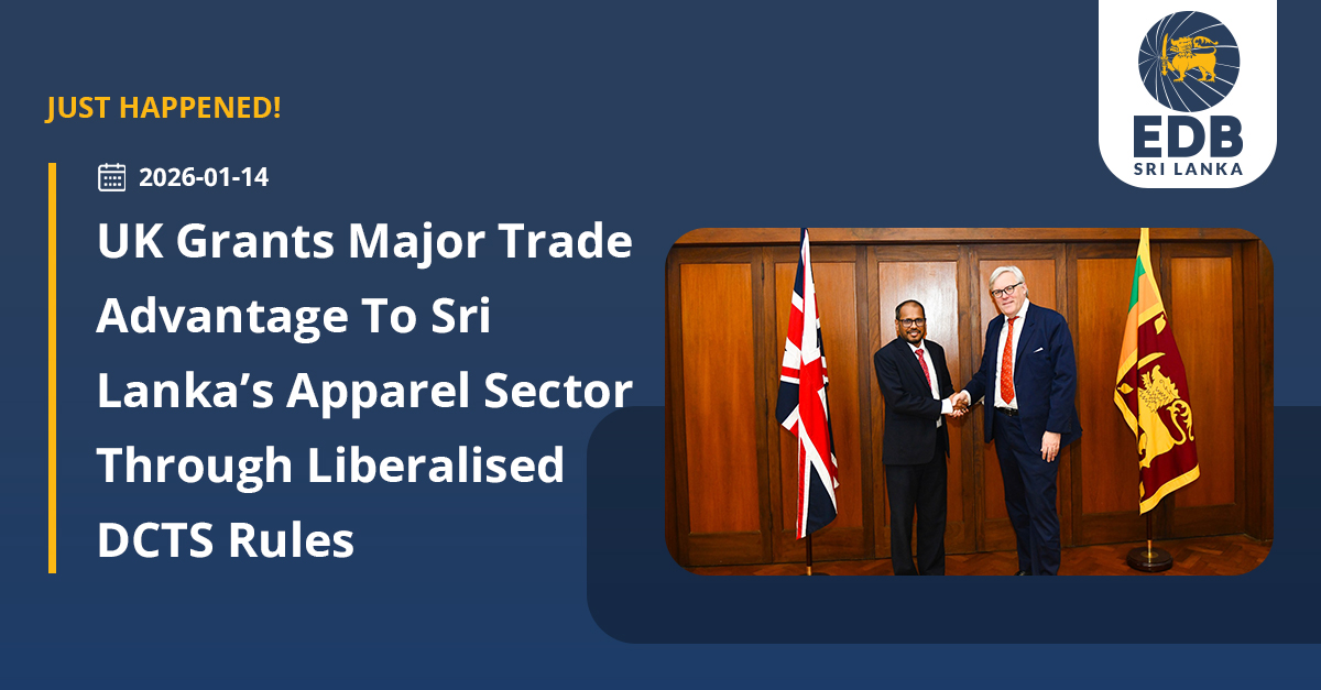🇱🇰🇬🇧 Trade boost for Sri Lanka!
The UK’s liberalised DCTS rules now allow Sri Lankan #apparel makers to source 100% of materials globally and still enjoy duty-free access to the UK market a big step for competitiveness and export growth. 👕📊
🔗 bit.ly/4jJKHJg
#SriLanka