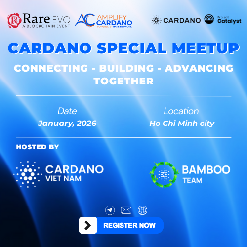 BambooLabsXYZ's tweet photo. 💥 Rare Evo is officially joining us as the main sponsor. VietnamCardano and Bamboo Team are honored to serve as co-organizers, working together to deliver a high-quality event with meaningful connection value.

🔥 CARDANO ADA WRAP-UP 2025 – TREASURY & ECOSYSTEM

The event is designed around three key pillars:

✅ Cardano Ecosystem Wrap-up for 2025: key highlights, notable trends, and important signals for the next phase.

✅ Deep Dive into the Community Treasury: how it operates, how resources are allocated, and its impact on initiatives across the ecosystem.

✅ High-quality Community Networking: connecting builders, contributors, investors, and community groups to expand networks and explore collaboration opportunities for 2026.
@RareNetworkWeb3 @RareEvo @VietnamCardano @BambooLabsXYZ 

👉 Registration: Link (https://t.co/W3RvqMpt1u)