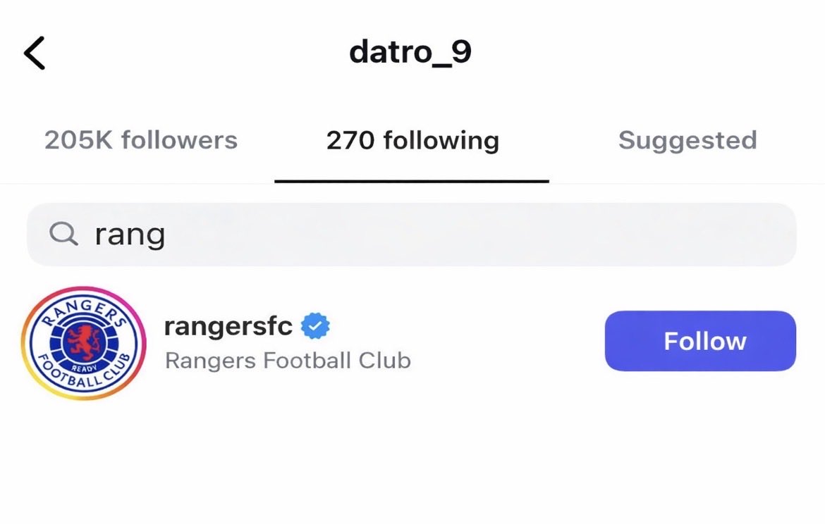Fofana has been recalled by Chelsea and was set to he heading to Celtic and he’s now following Rangers on Instagram. Our board strike again